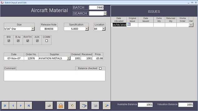 raw material control